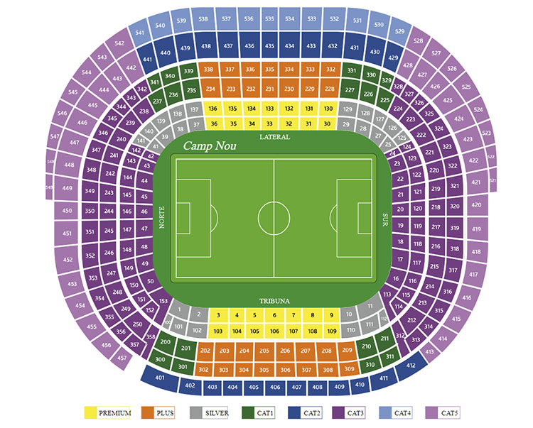 Camp Nou Seating Plan